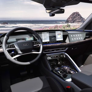 Close-up of the virtual cockpit in the Audi Q5. 